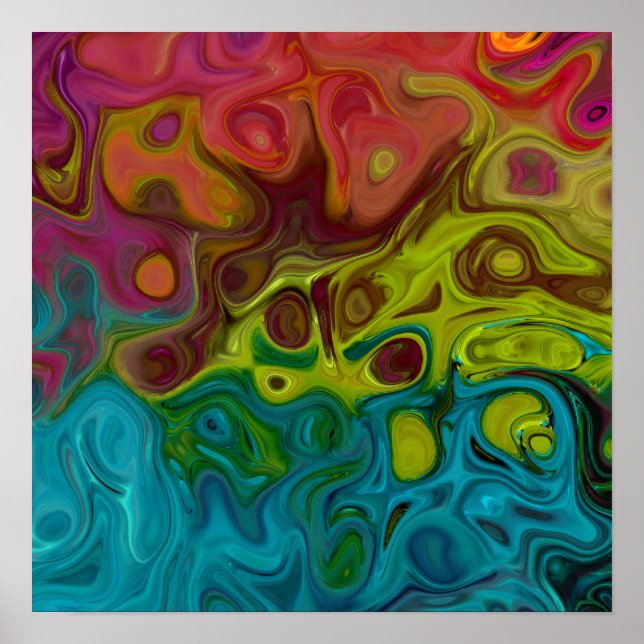 Swirly Covet Abstract 5.12 Poster (Front)