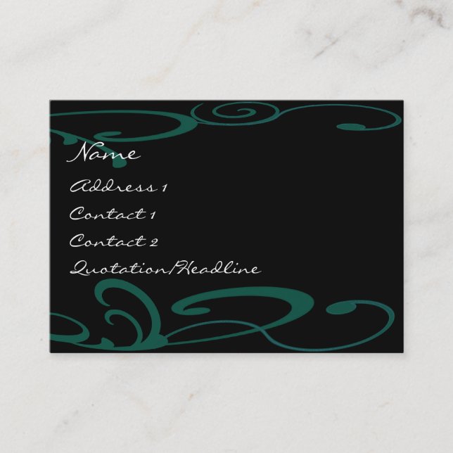 Swirly Distressed Paint Splats - Business Card (Front)