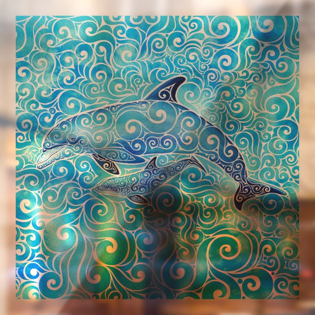 Swirly Dolphin Family (Sheet 2)