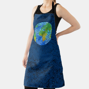 Swirly Earth  Apron