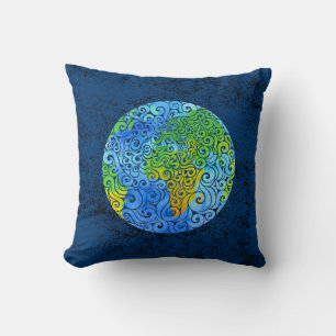 Swirly Earth Cushion