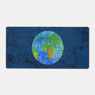Swirly Earth Desk Mat