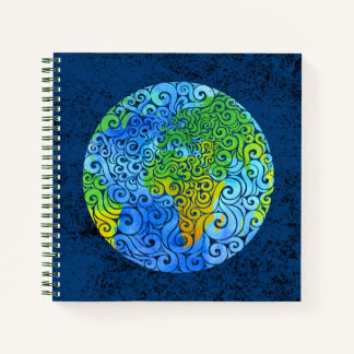 Swirly Earth  Notebook