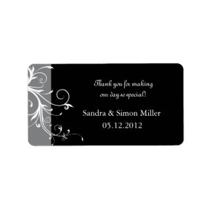Swirly Elegance - Wedding thank you labels
