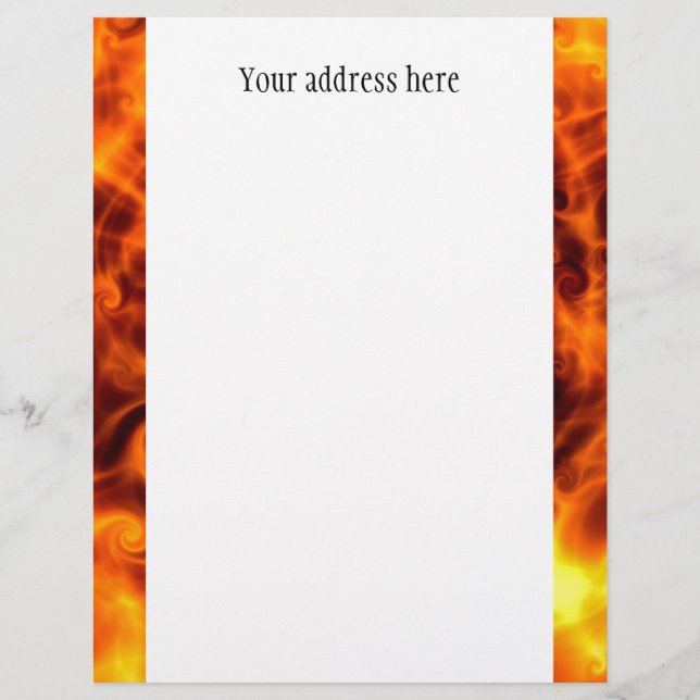 Swirly Flames Customized Letterhead (Front)