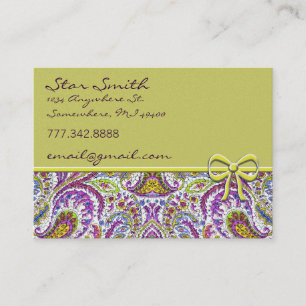 Swirly Floral Paisly Business Card