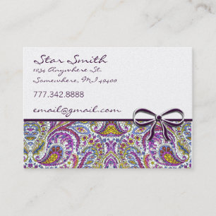 Swirly Floral Paisly Business Card