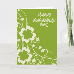 Swirly Floral St.Patrick's Day Card