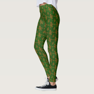 Swirly Gingerbread Cookie Leggings