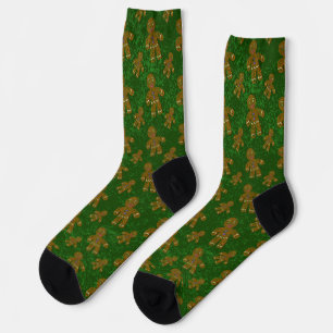 Swirly Gingerbread Cookie Socks