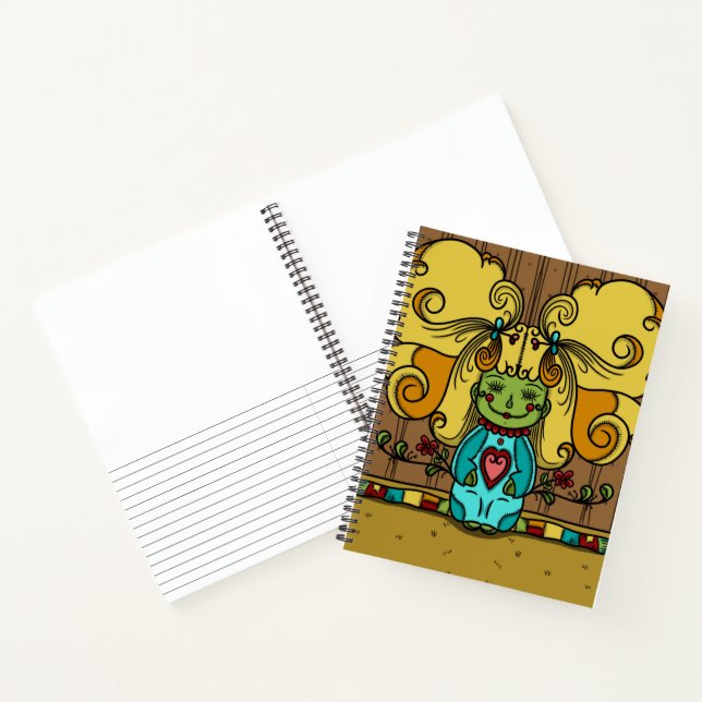 Swirly Girly Zombie Sketch and Notes Notebook (Inside)
