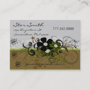 Swirly Heart Business Lavender Bus... - Customised Card