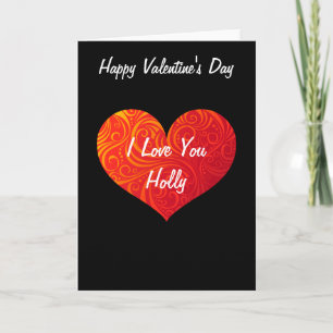 Swirly Heart Valentine's Card