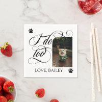 Swirly I Do Too Dog Photo & Paws Wedding
