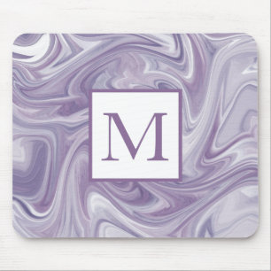 Swirly Lavender Abstract Mouse Pad