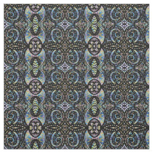 Swirly Layered Floral Pattern Fabric