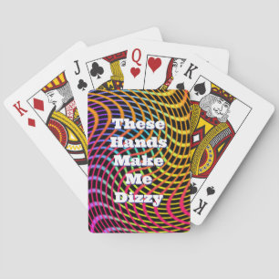 Swirly Lines Dizzy Card Hands Funny Poker Playing