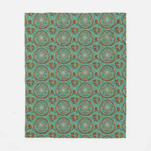 Swirly Lions Abstract Wildlife Fleece Blanket