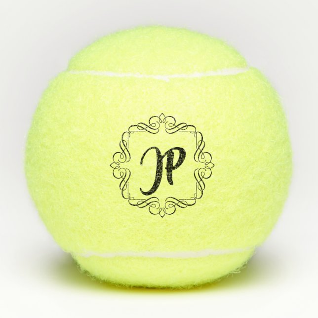 Swirly Monogram Tennis Balls (Front)