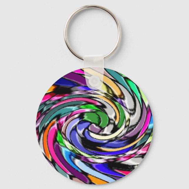 Swirly Mosaic Key Ring (Front)