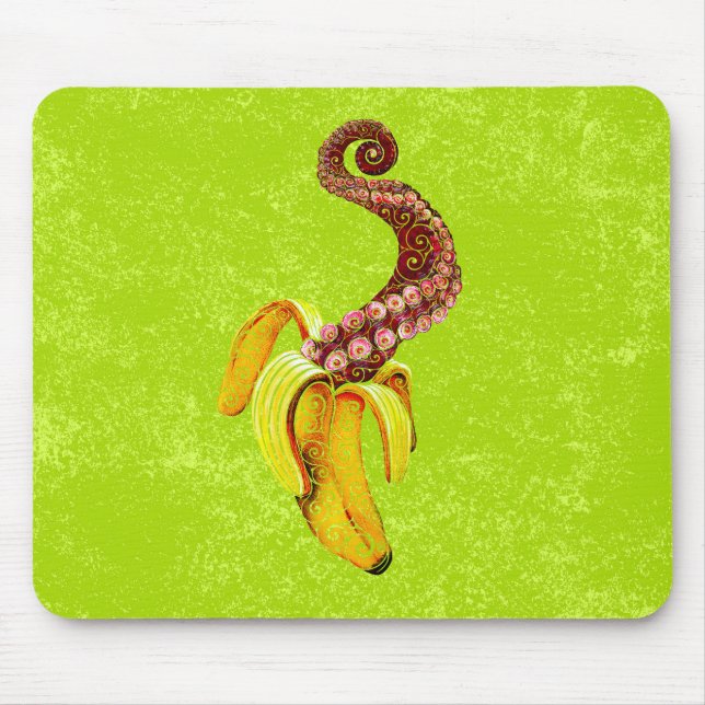 Swirly Mutant-Banana Mouse Pad (Front)