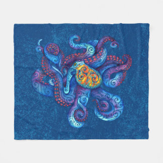 Swirly Octopus Fleece Blanket