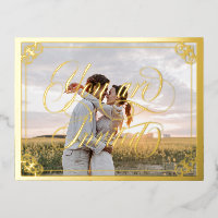 Swirly Ornate You Are Invited Photo Wedding