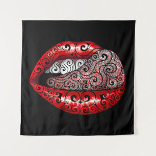 Swirly Precious Tongue Tapestry