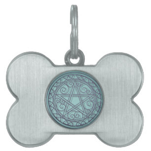 Swirly purple pentacle pet tag