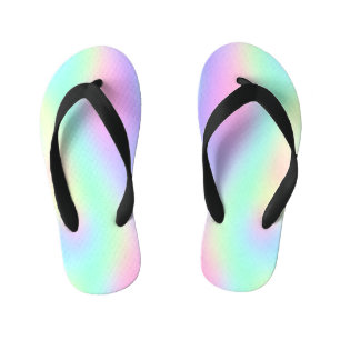 Swirly Rainbow Gradient Kid's Jandals