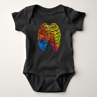 Swirly Ribcage (colour) Baby Bodysuit