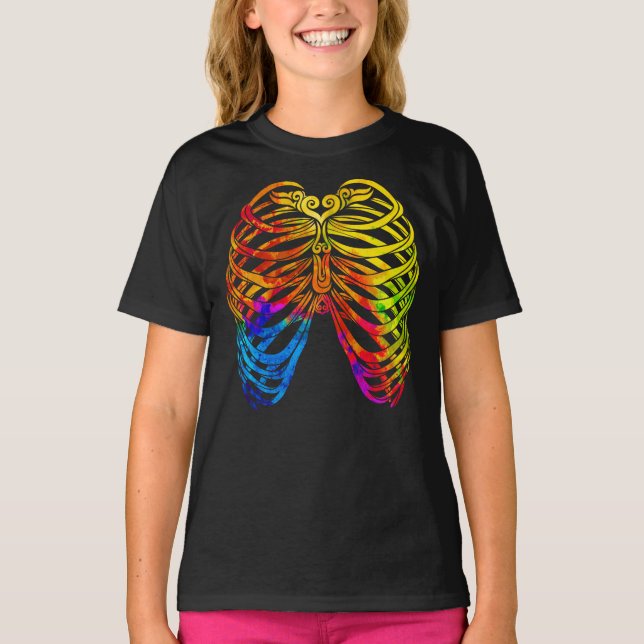 Swirly Ribcage (colour)  T-Shirt (Front)