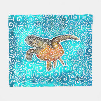 Swirly Sea Fleece Blanket