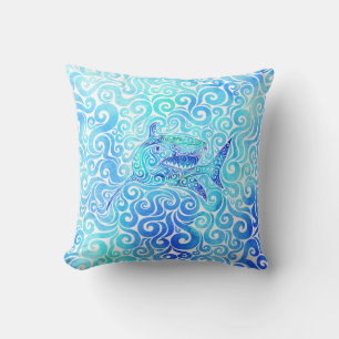 Swirly Shark Cushion