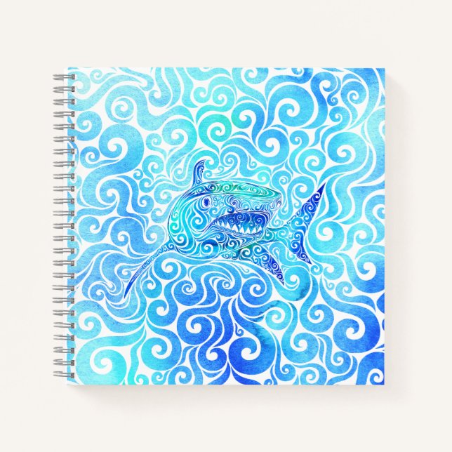 Swirly Shark Notebook (Front)
