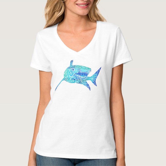 Swirly Shark T-Shirt (Front)