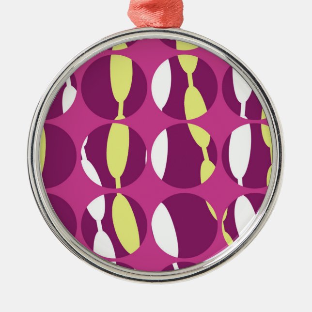 Swirly Stripe Metal Tree Decoration (Front)