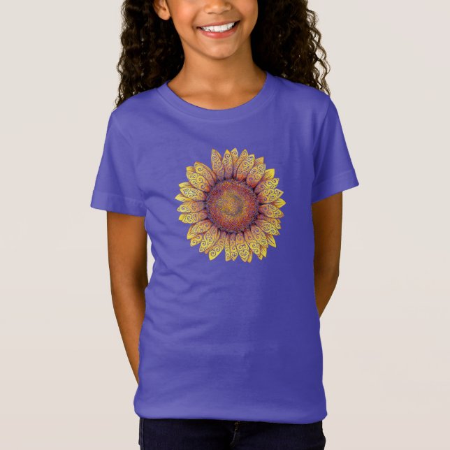 Swirly Sunflower T-Shirt (Front)