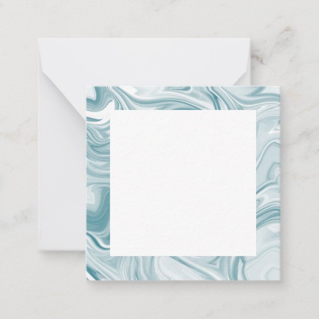 Swirly Teal Abstract Card (Front)