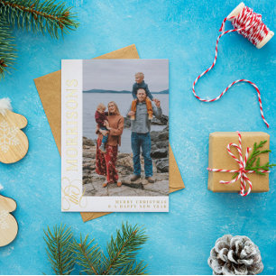 Swirly The Family Name Merry Christmas Gold