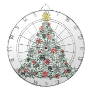 Swirly Tree Decorated Dartboard