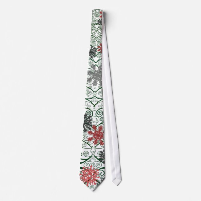 Swirly Tree Decorated Tie (Front)
