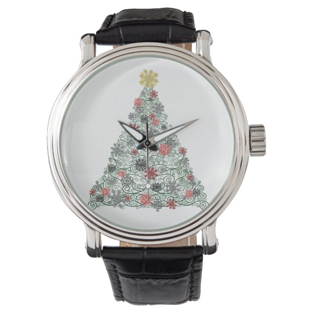 Swirly Tree Decorated Watch (Front)