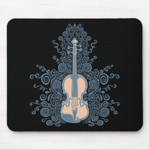 Swirly Violin Mouse Pad