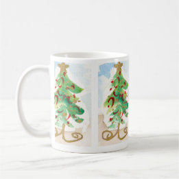 Swirly Xmas Tree Coffee Mug