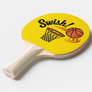 Swish Slam Dunk: Vintage Basketball Style Ping Pong Paddle