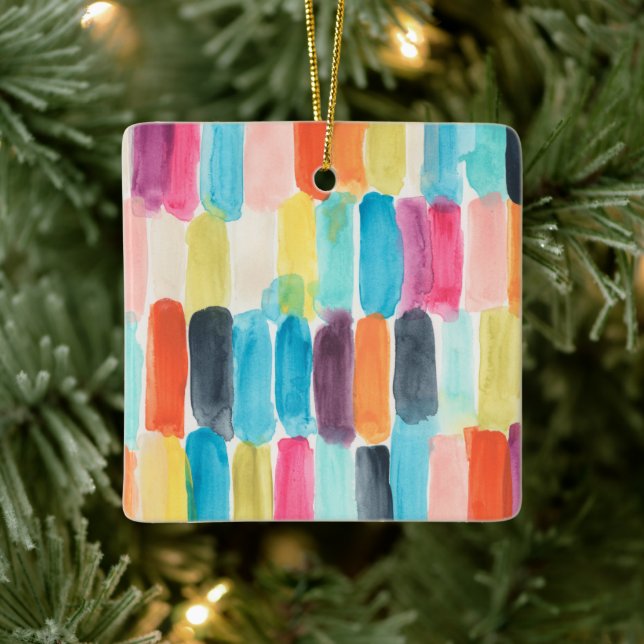 Swish Swatch I Ceramic Ornament (Tree)