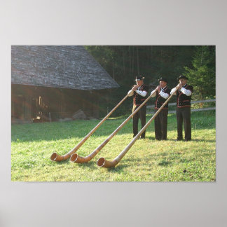 Swiss Alpine Horns Poster