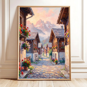 Swiss Alpine Sunrise Canvas Print