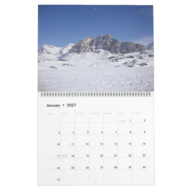 Swiss Alps 2014 Calendar (Jan 2027)